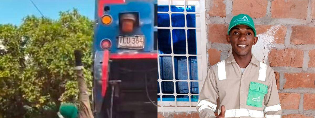 EN VIDEO: Recolector de basura se vuelve viral por su peculiar manera de trabajar