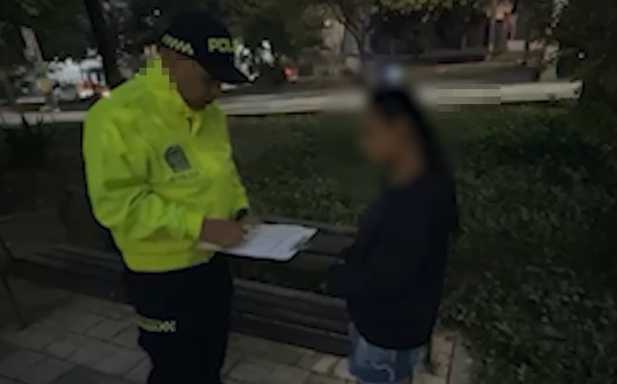 Captura de la madre en Castilla. FOTO: POLICÍA METROPOLITANA VALLE DE ABURRÁ