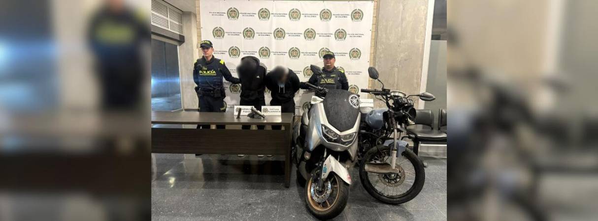 Capturados en Castilla implicados en hurto. FOTO: POLICÍA METROPOLITANA VALLE DE ABURRÁ 