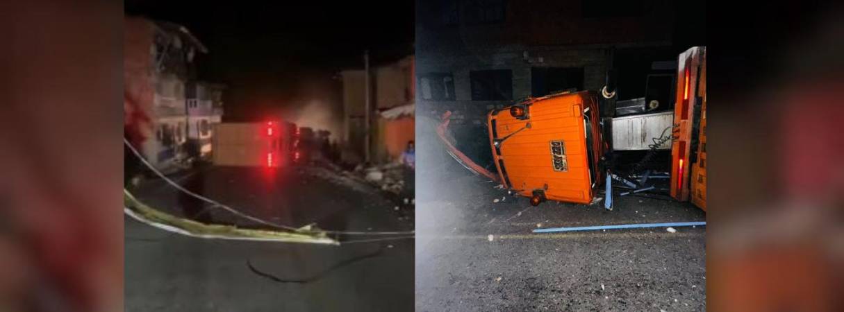 El accidente no dejó personas lesionadas. FOTO: DENUNCIAS ANTIOQUIA 