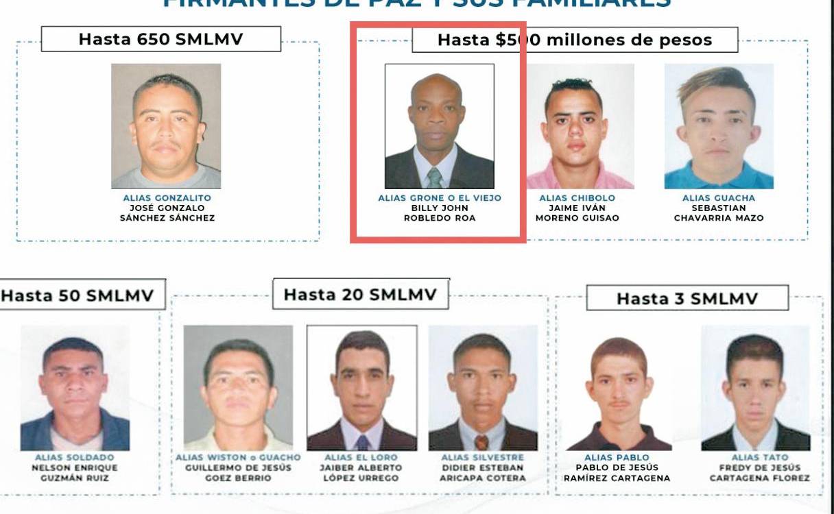 Robledo Roa estaba en la lista de más buscados por afectaciones a líderes sociales en el Nordeste de Antioquia.