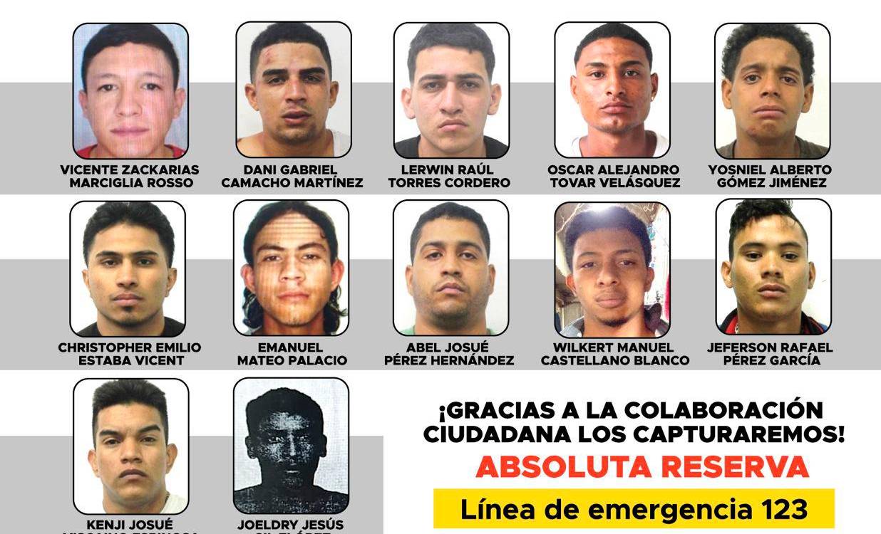 La recompensa por los fugados es de $ 20 millones. /AFICHE: POLICÍA NACIONAL