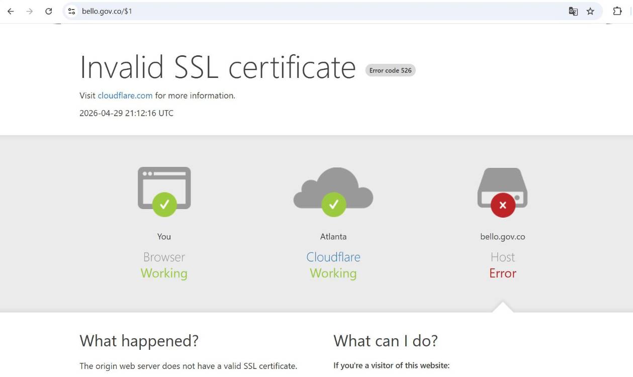 Así se ve la página al ingresar. FOTO: CAPTURA DE PANTALLA