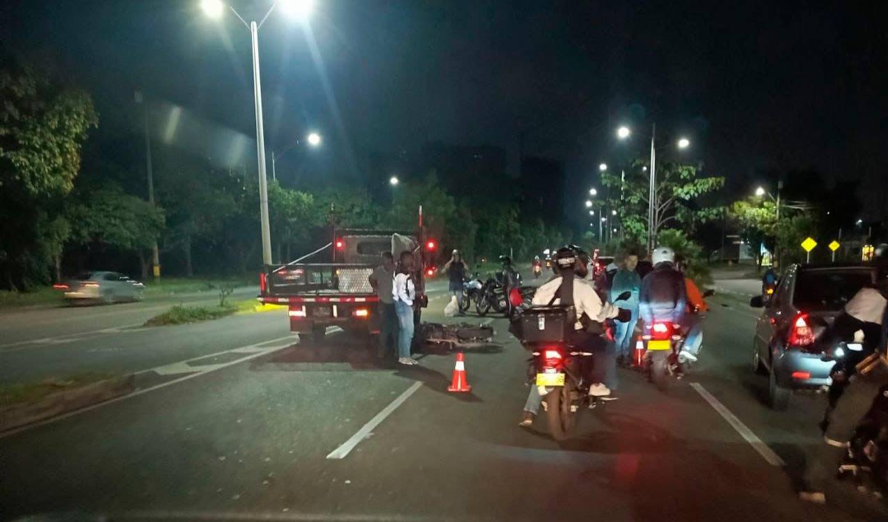 Así reportaron el accidente fatal en Envigado. /FOTO: CORTESÍA DENUNCIAS ANTIOQUIA