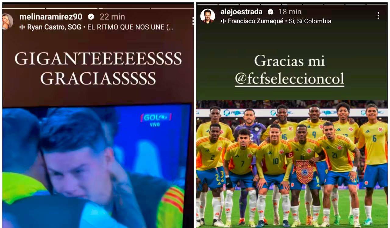 Historias de Instagram de Melina Ramírez y Alejandro Estrada. / FOTO: CAPTURA DE PANTALLA