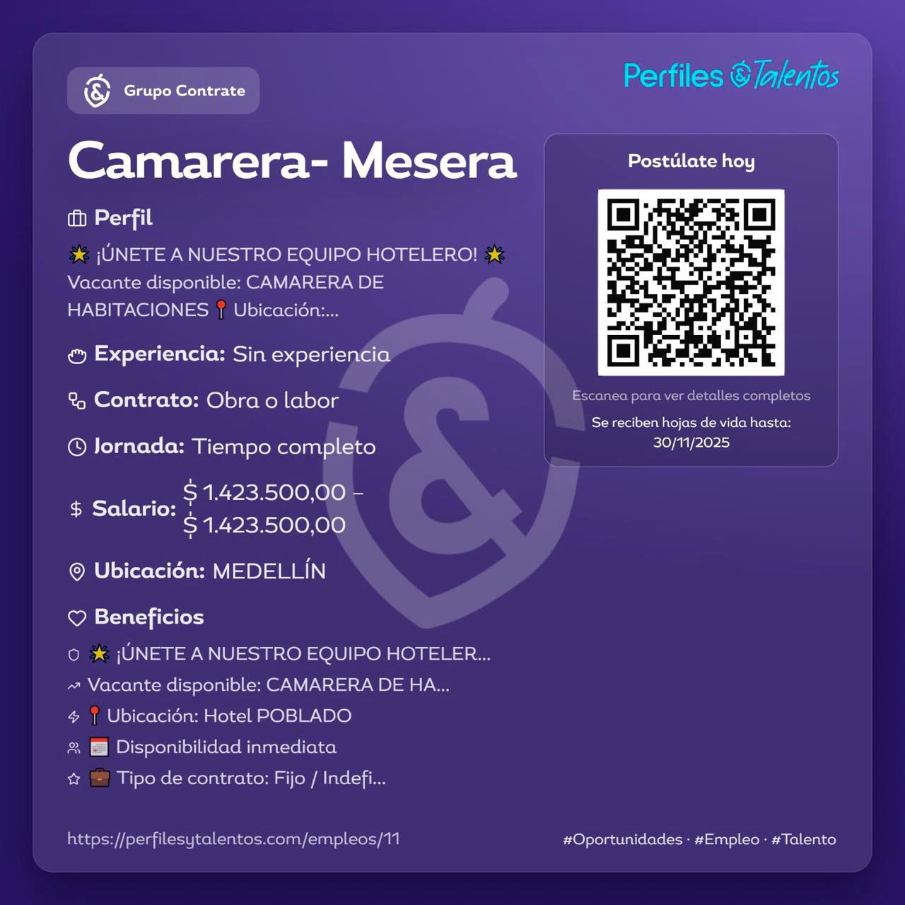 ¿Busca camello? Pilas con estas vacantes en el área metropolitana