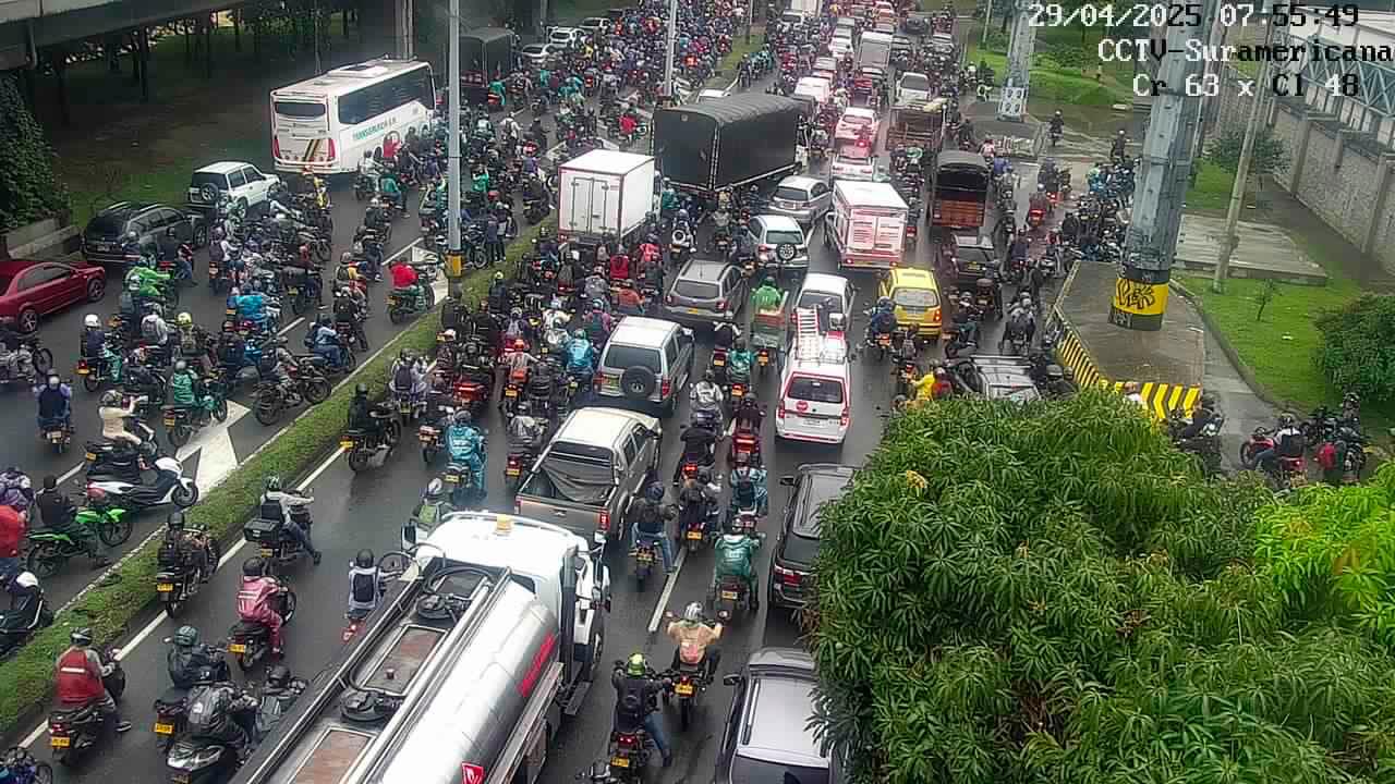 Este es el panorama de la autopista Sur a la altura de Suramericana. /FOTO: CORTESÍA