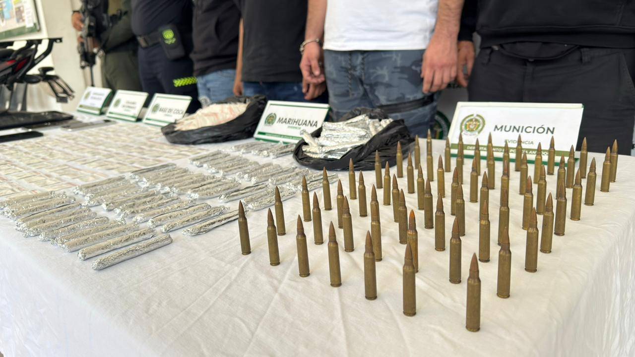 En el operativo fueron incautadas municiones. <b><span class=mln_small-caps_mln>/ IMAGEN: POLICÍA ANTIOQUIA</span></b>