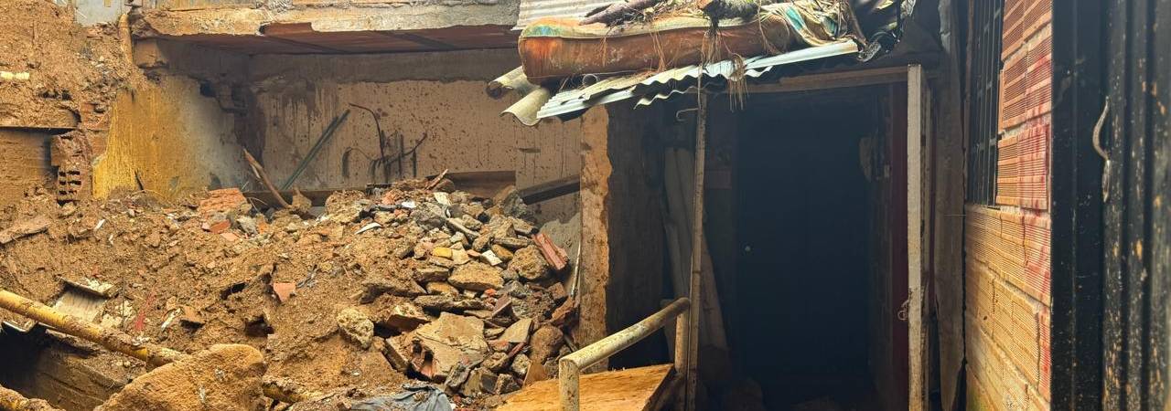 Así lucen algunas viviendas afectadas. FOTO: ALCALDÍA DE MEDELLÍN