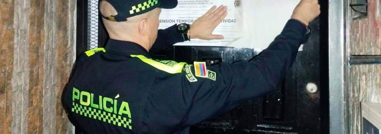 El inmueble donde sucedió el incidente fue cerrado. /FOTO: POLICÍA NACIONAL