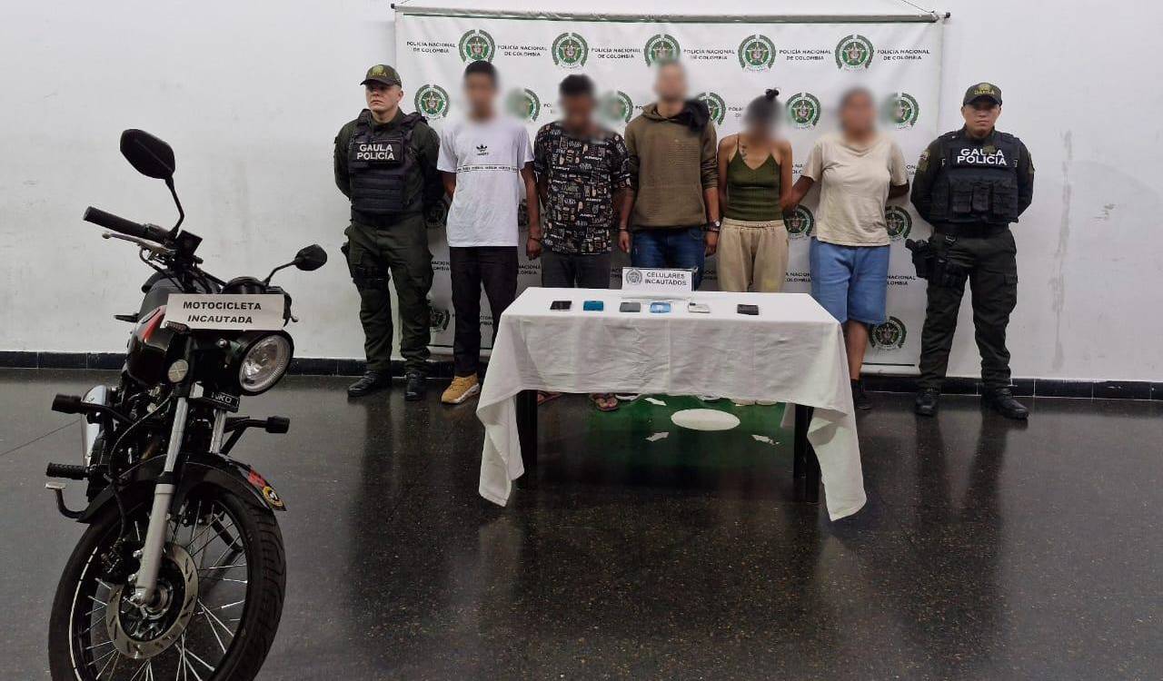 Capturados por el secuestro a un ciudadano alemán en Prado Centro. <b><span class=mln_small-caps_mln>/FOTO: CORTESÍA POLICÍA NACIONAL </span></b>
