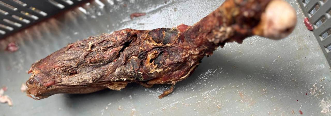 Carne decomisada por la Policía. /FOTO: CORTESÍA