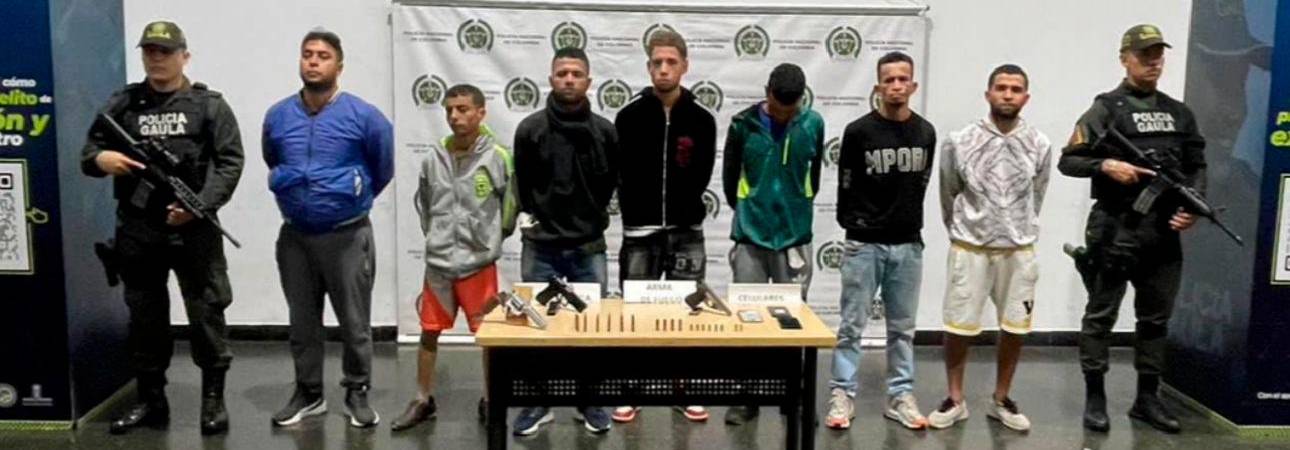 A los 7 los capturó el Gaula de la Policía. /FOTO: CORTESÍA