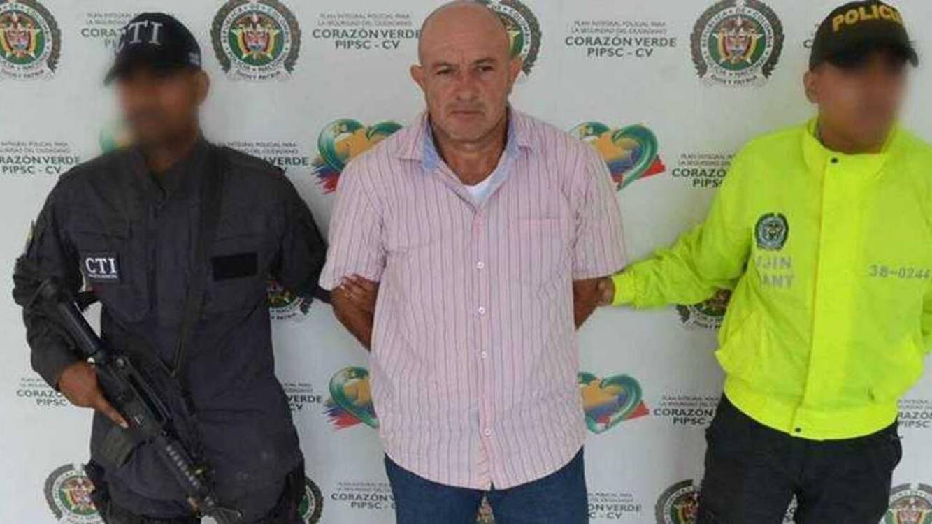 Octavio Cartagena Benítez, alias Gabriel Paraco o don Gabriel, fue capturado en un operativo del CTI y la Policía. Fue señalado como cabecilla de los Urabeños en el Norte de Antioquia y el Valle de Aburrá. FOTO: CORTESÍA