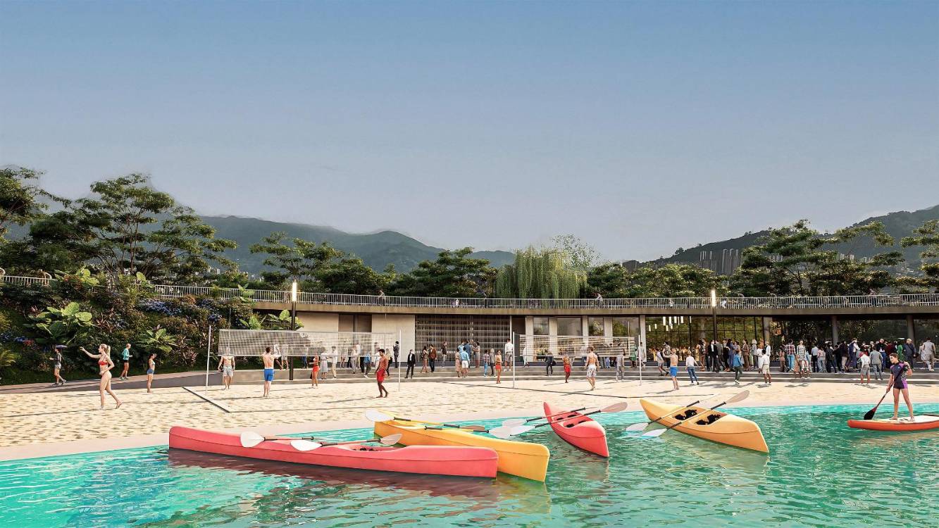 EN IMÁGENES: Medellín va a tener su propio mar con playa, en el Aeroparque