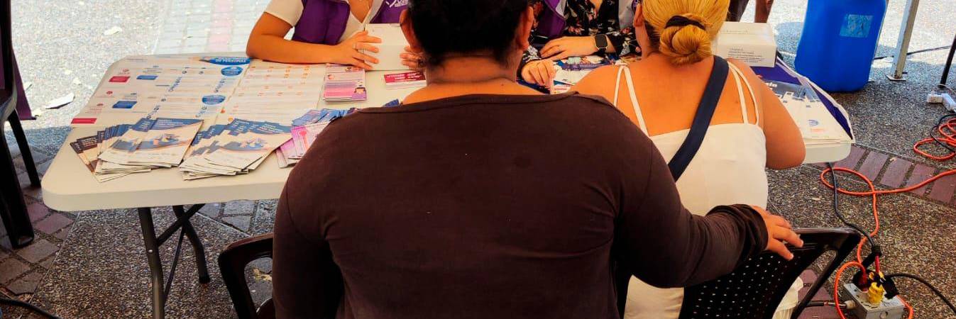 Una de las organizaciones presentes es la Corporación Espacios de Mujer, que se enfoca en brindar ayuda psicosocial a las personas víctimas de trata de personas y explotación sexual. /FOTO: ANA CRISTINA MARINO M.