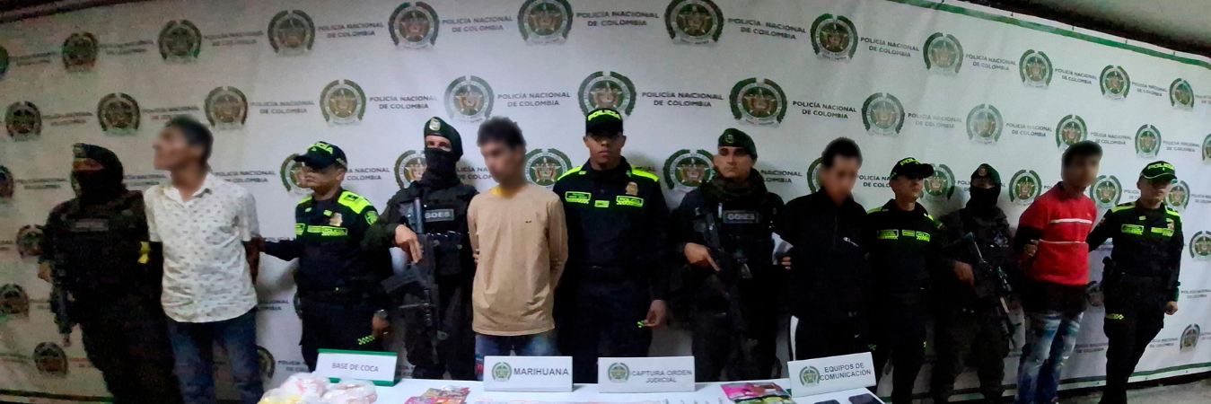 Durante los operativos incautaron droga y celulares. /FOTO: POLICÍA NACIONAL