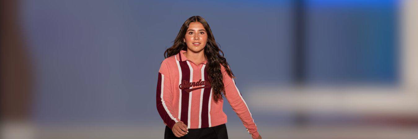 Salomé Rodríguez desfiló en uno de los eventos de Colombiamoda 2026. FOTO: INSTAGRAM @REVISTAFUCSIA