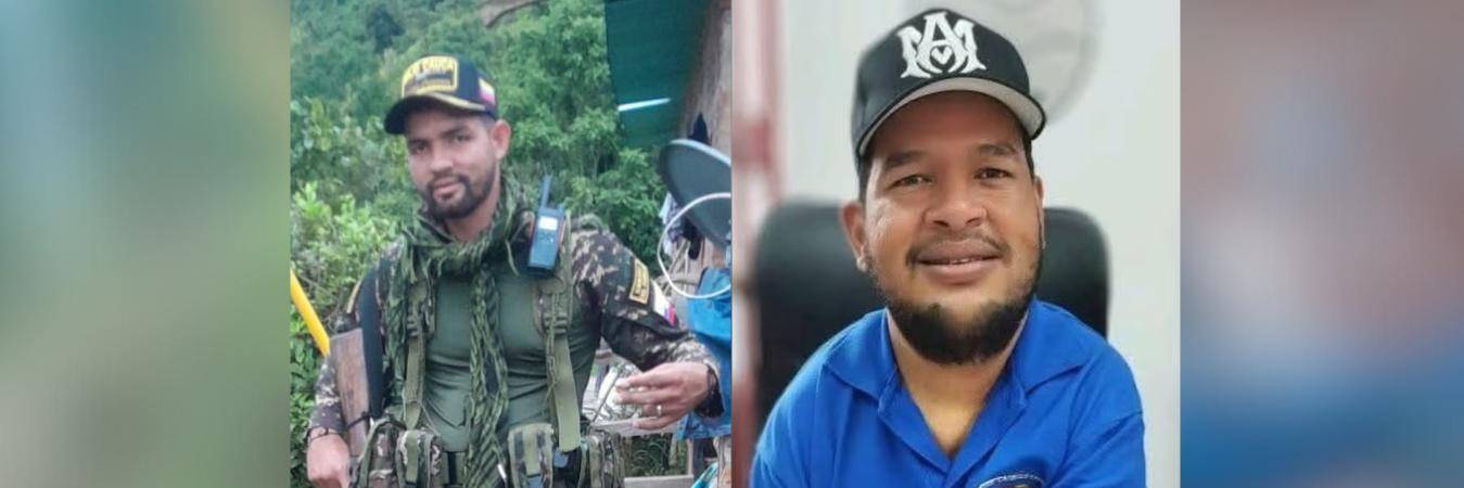 Alias Richard, presunto responsable de ordenar el asesinato (izq.), y el concejal Juan Camilo Espinosa, la víctima (der.). FOTOS: CORTESÍA