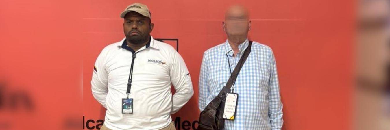 El hombre llegó procedente de Orlando, Estados Unidos. FOTO: MIGRACIÓN COLOMBIA