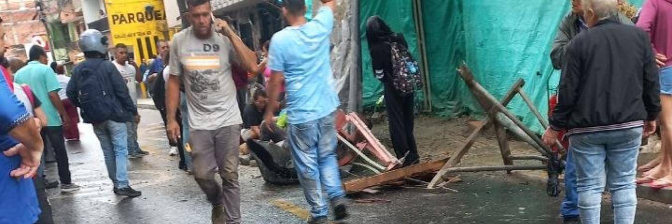 Momentos después del accidente. FOTO: CORTESÍA DENUNCIAS ANTIOQUIA