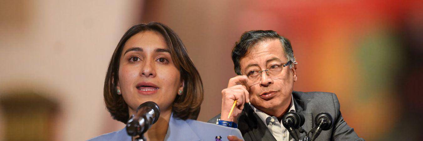 Laura Sarabia, embajadora de Colombia en el Reino Unido, y el presidente Gustavo Petro. FOTOS: COLPRENSA