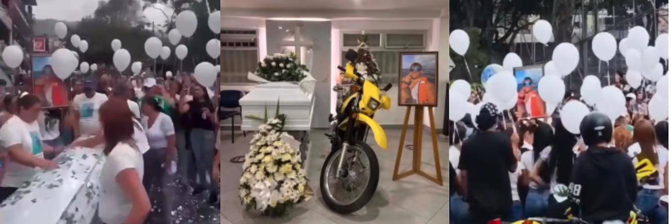 Despedida de alias Chom en Manrique. /FOTO: CAPTURAS VIDEO PRENSA PAISA 