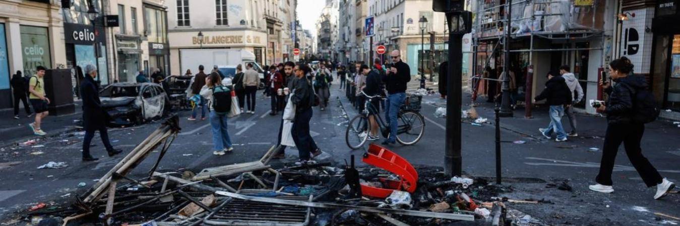 Así se ven las calles en Francia. FOTO: TOMADA DE X @LATRIBUNAHN