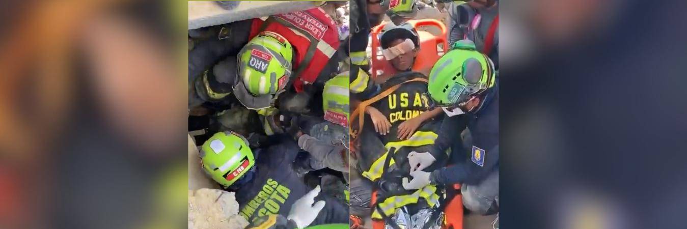 El momento del rescate quedó registrado en video. FOTO: @MINDEFENSA