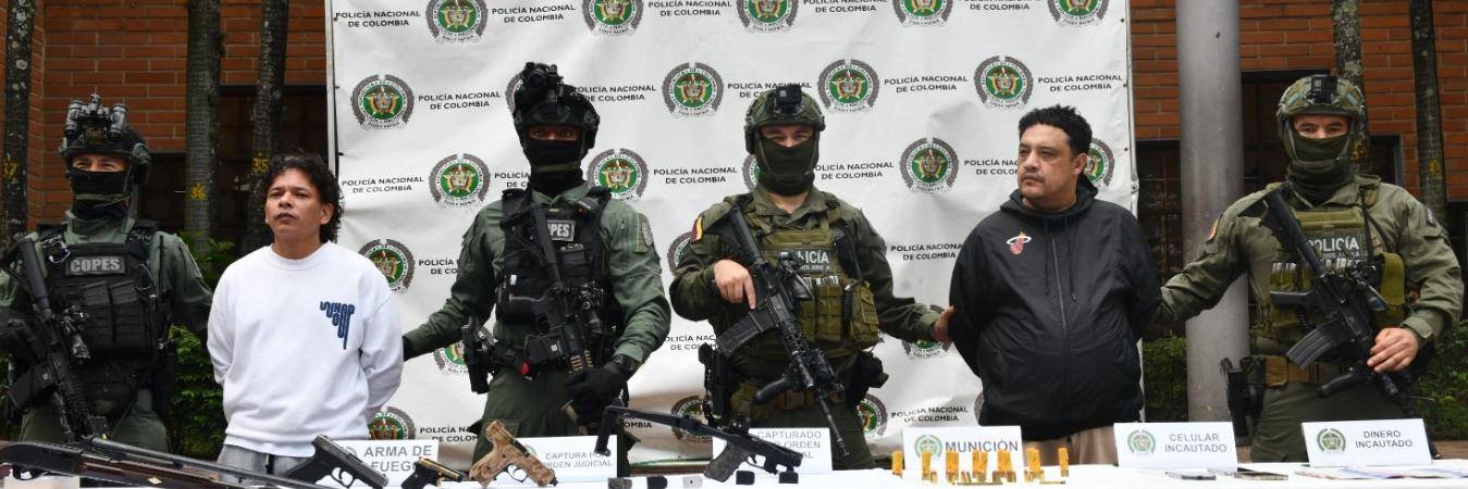 Tanto Jorge Oswaldo Zapata, alias Jonás y presunto cabecilla de la Oficina, como Sergio Alejandro Tamayo Mesa, alias Álex Mentiras y señalado cabecilla de los Chatas, estuvieron en la cárcel 3 años por delitos similares. FOTO: CORTESÍA POLICÍA METROPOLITANA