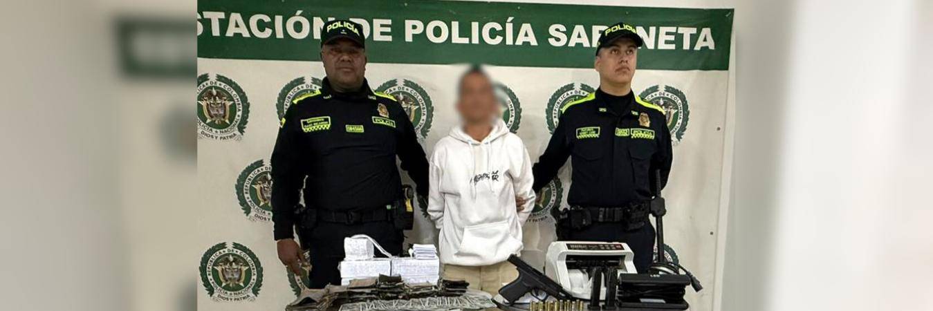 En el sitio capturaron a un hombre de 48 años. FOTO: POLICÍA NACIONAL