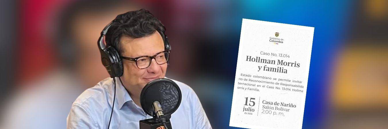El acto responde a hechos ocurridos durante su ejercicio periodístico entre 2004 y 2009, en cumplimiento de un acuerdo ante la CIDH. FOTOS: INSTAGRAM @HOLLMAN.MORRIS Y X @CCAJAR