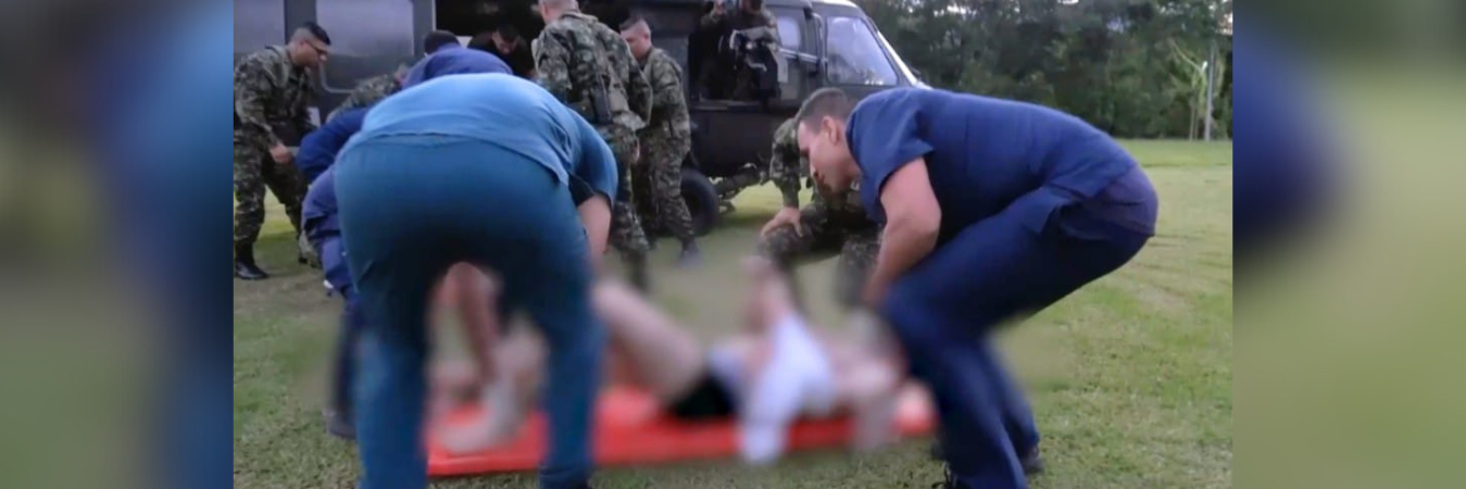 Dos militares heridos durante una asonada en la vereda Siloé del municipio de Villagarzón, departamento del Putumayo. /FOTO: CORTESÍA EJÉRCITO NACIONAL DE COLOMBIA
