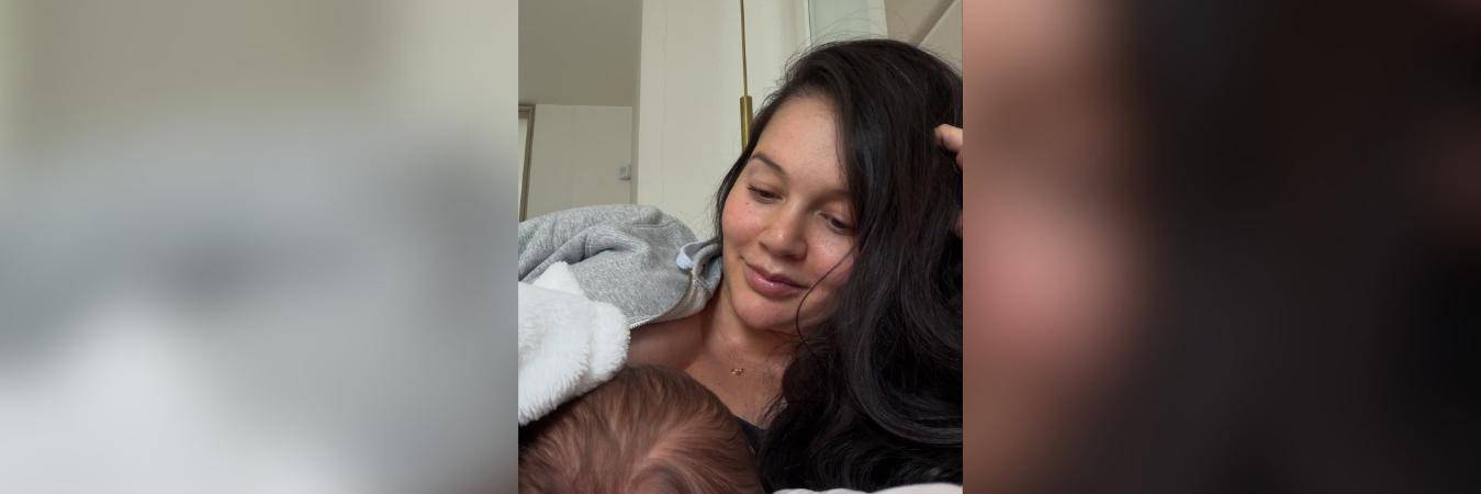 Lina Tejeiro celebró el primer mes de vida de su bebé Gael. FOTO: IG LINATEJEIRO