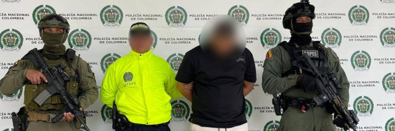 Captura de alias Cali, presunto jefe financiero del Clan del Golfo. FOTO: POLICÍA ANTIOQUIA
