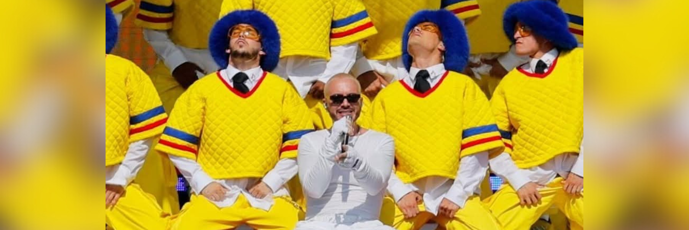 Los colores de la bandera de Colombia fueron protagonistas en el show de J Balvin. /FOTO: TSM NOTICIAS