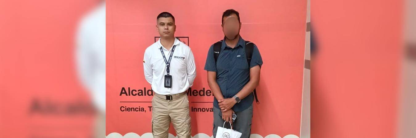 Peruano inadmitido en Rionegro. FOTO: MIGRACIÓN COLOMBIA 