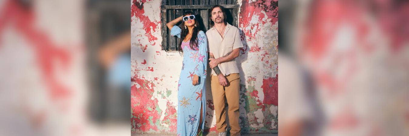 Juanes y lisaumet en el estreno de ‘Muerdeme’. FOTO: @JUANES