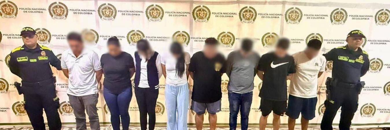 Los involucrados fueron ubicados en Medellín, Aguachica y Planeta Rica. FOTO: CORTESÍA POLICÍA METROPOLITANA