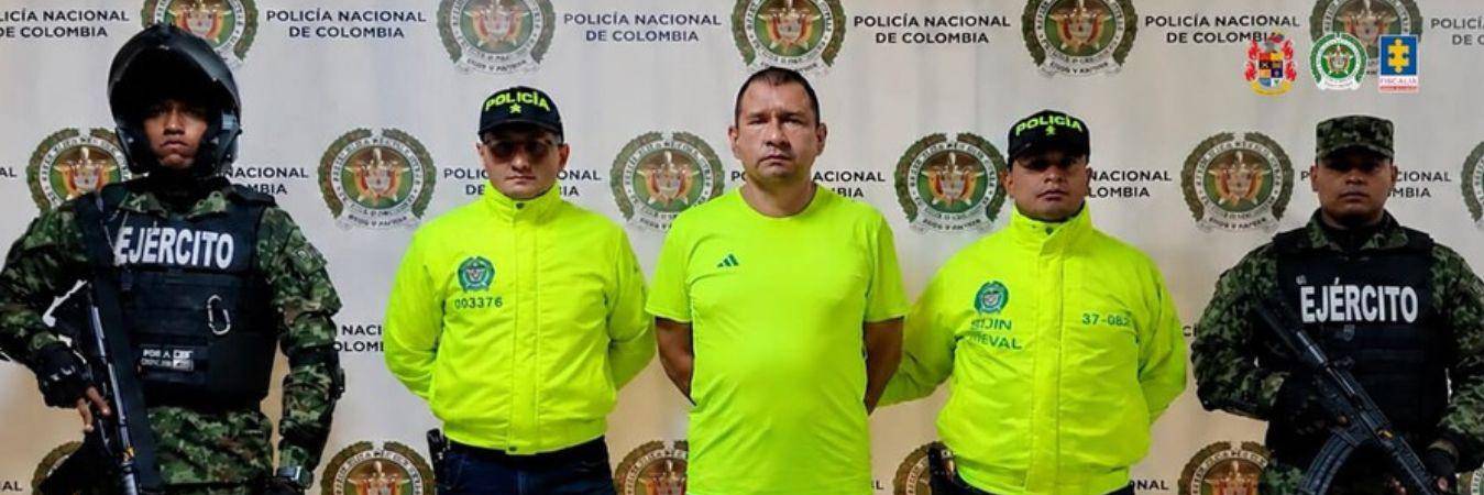 Wilson Humberto Velandia Serrano, coronel retirado tras ser capturado por la Policía. FOTO: COLPRENSA
