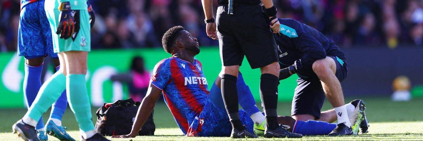 Lesión de Jefferson Lerma en el Crystal Palace. FOTO: TOMADA DE X @DESTINODEPORTIV
