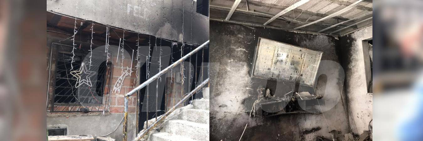 Todo lo que había al interior de la vivienda quedó completamente incinerado. FOTO: LAURA ROSA JIMÉNEZ VALENCIA