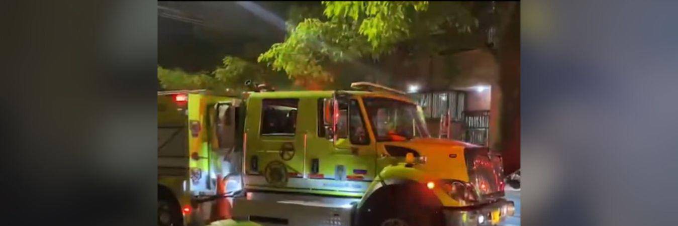 Incendio en Laureles. FOTO: CAPTURA DE VIDEO TELEANTIOQUIA NOTICIAS