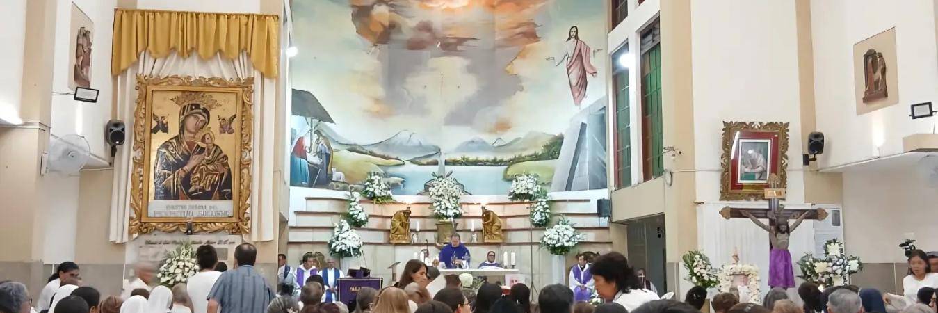Celebración de la eucaristía por el eterno descanso del párroco Patricio Alfredo Sánchez Molinari. FOTO: IG ARQUIDIOCESISGYE