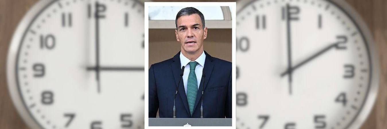 Pedro Sánchez, presidente de España pide que se eliminen los cambios de horario en Europa. / FOTO: BORJA PUIF DE LA BELLACASA