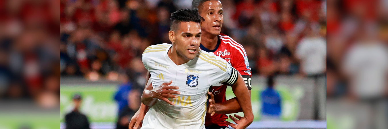 Radamel Falcao García estuvo cerca de marcar al minuto 52. /FOTO: MANUEL SALDARRIAGA