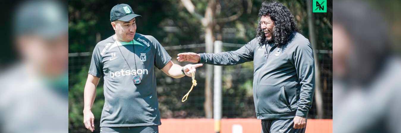 El técnico trabaja de la mano de René Higuita. / FOTO: ATLÉTICO NACIONAL
