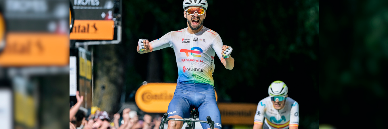 La etapa 9 del Tour de Francia se dio por los 14 tramos de gravel. /FOTO: X @LeTour