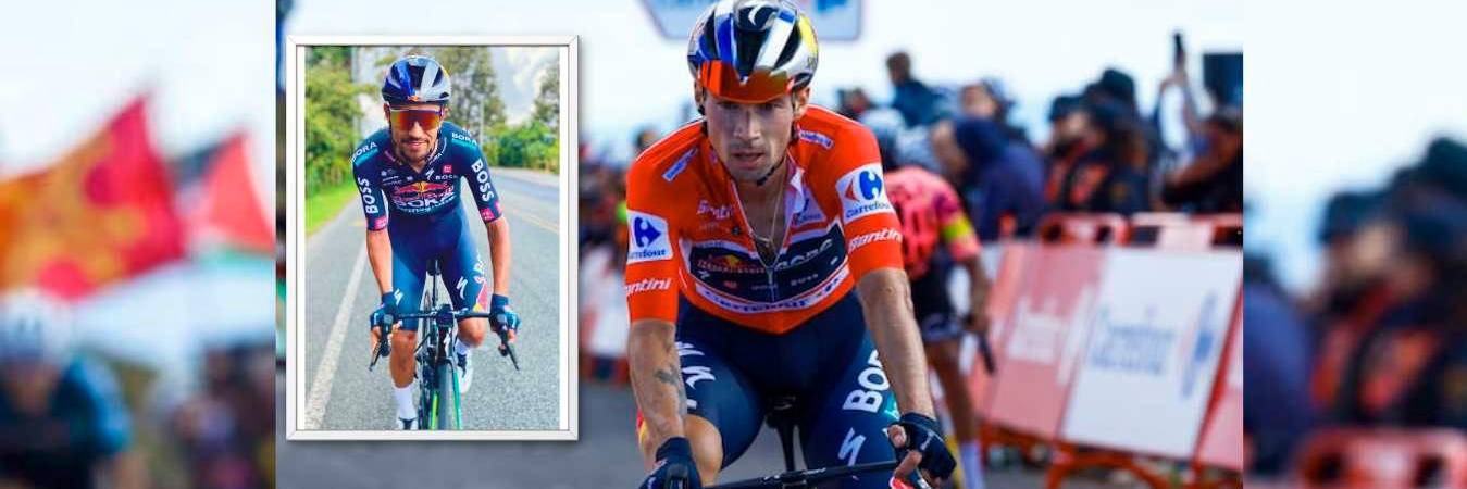 Daniel Felipe Martínez (izquierda) y Primoz Roglic (derecha) forman parte del mismo equipo, el Red Bull Bora. /FOTOS: VUELTA A ESPAÑA Y @DANIELFELIPEMARTINEZP