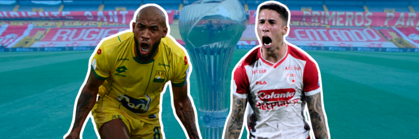 Atlético Bucaramanga e Independiente Santa Fe disputarán la final de la Liga BetPlay. /FOTO: DIMAYOR 